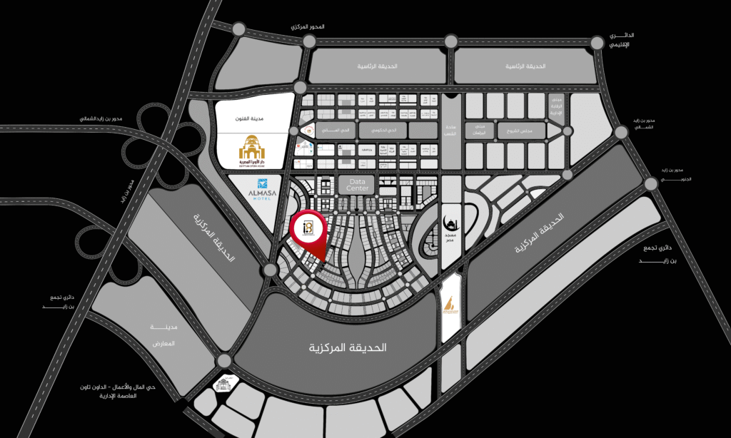 i8 Business Complex strategic location map in New Administrative Capital